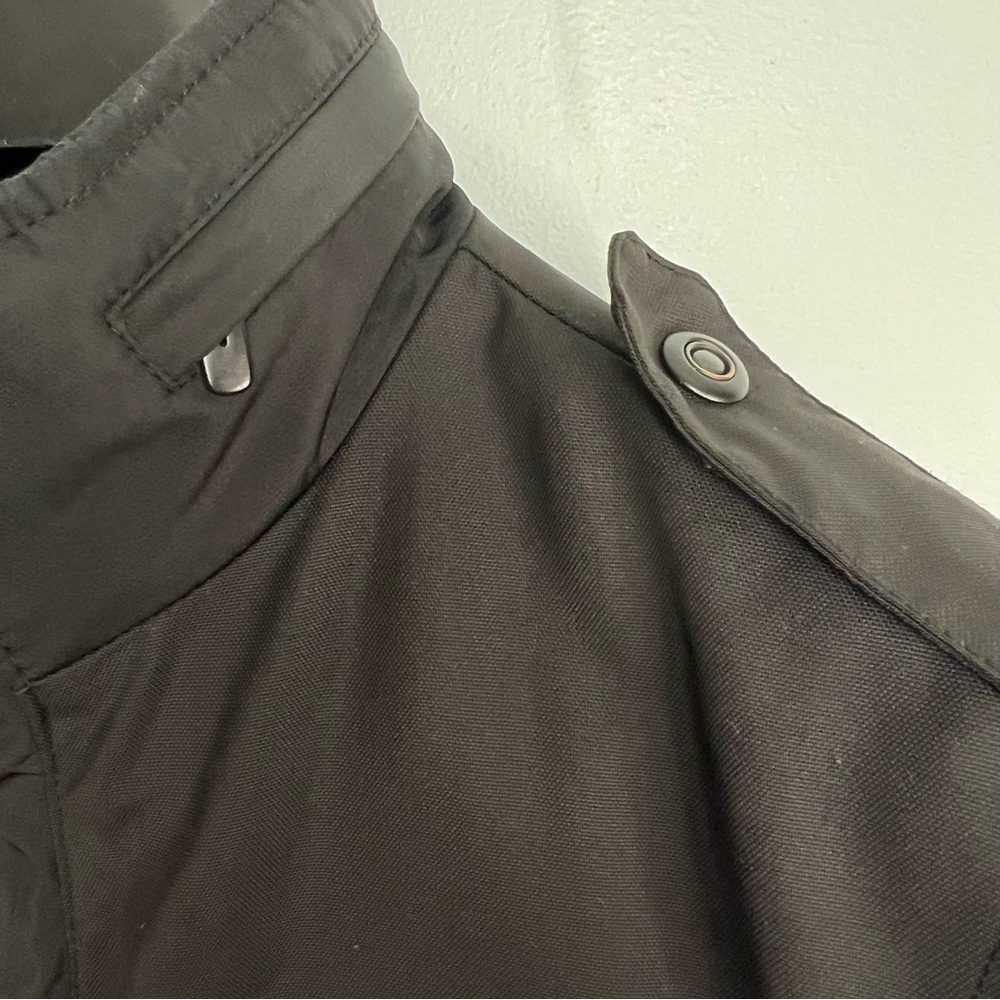 Tumi Men’s Black Insulated Tech Jacket Hidden Hood - Zip & Snap - Size Small - Picture 5 of 17